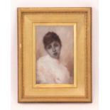 English School, 20th century, A head and shoulder portraits of a female beauty, indistinctly signed,