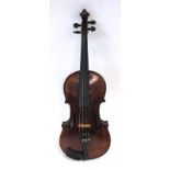 A 1920's German violin, two-part back,