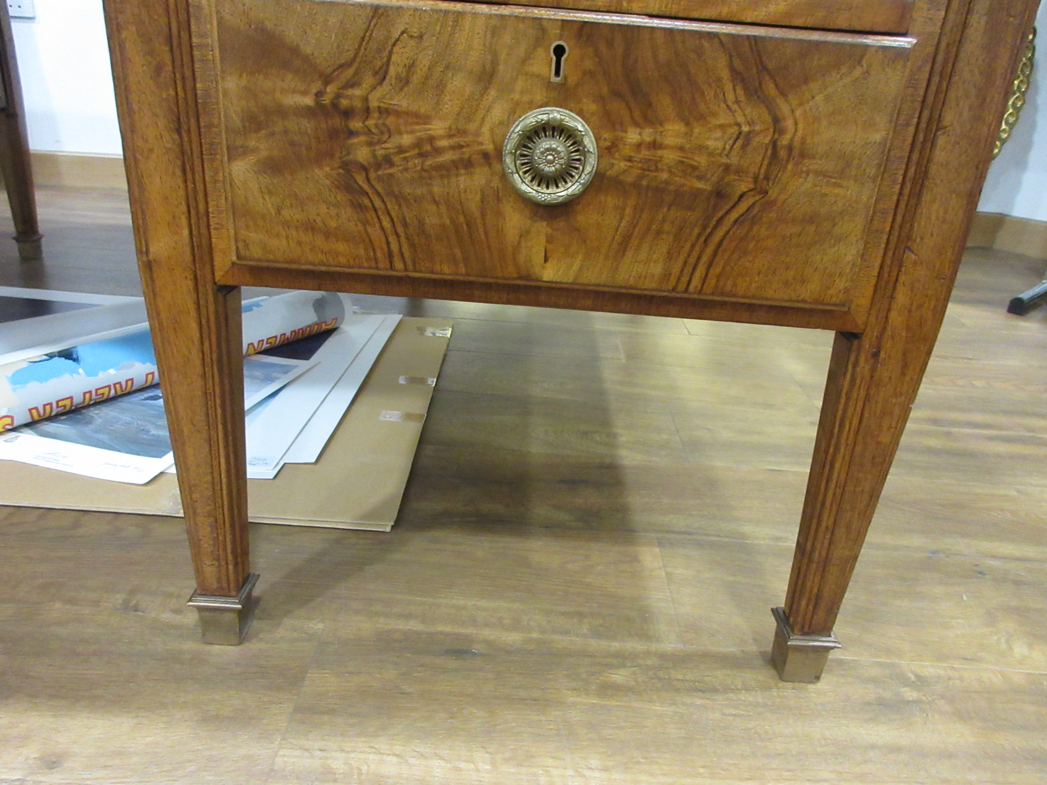 A 20th century walnut twin pedestal partner's desk, - Image 10 of 25