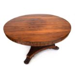 A Regency rosewood centre table,