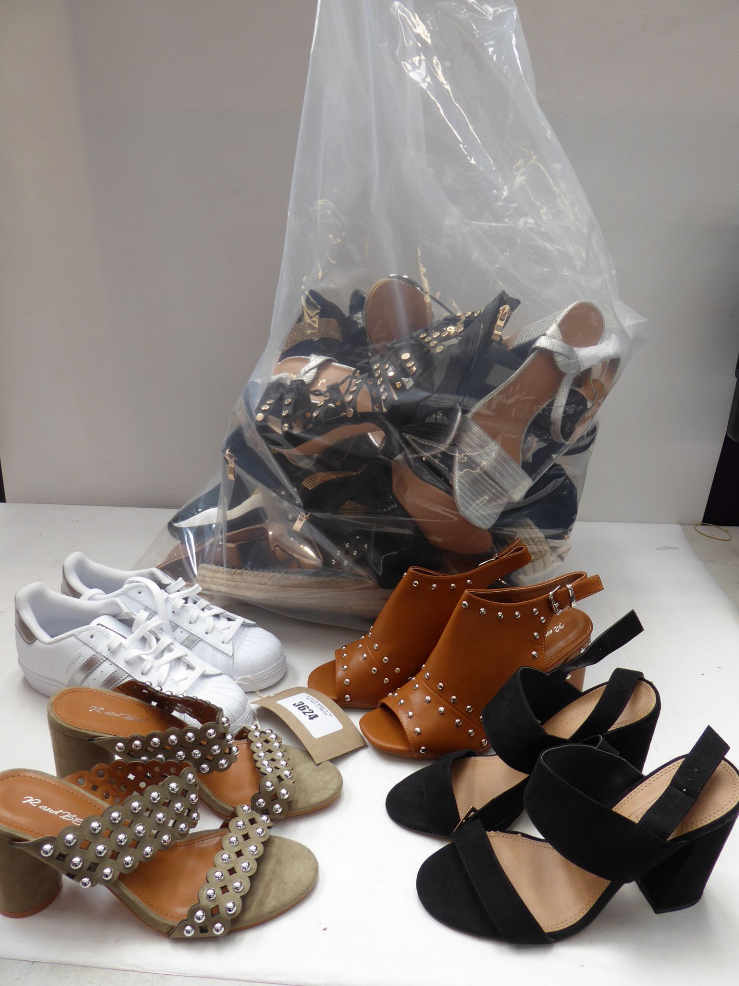 Large Bag Containing Lady's Shoes and Boots in Various Sizes