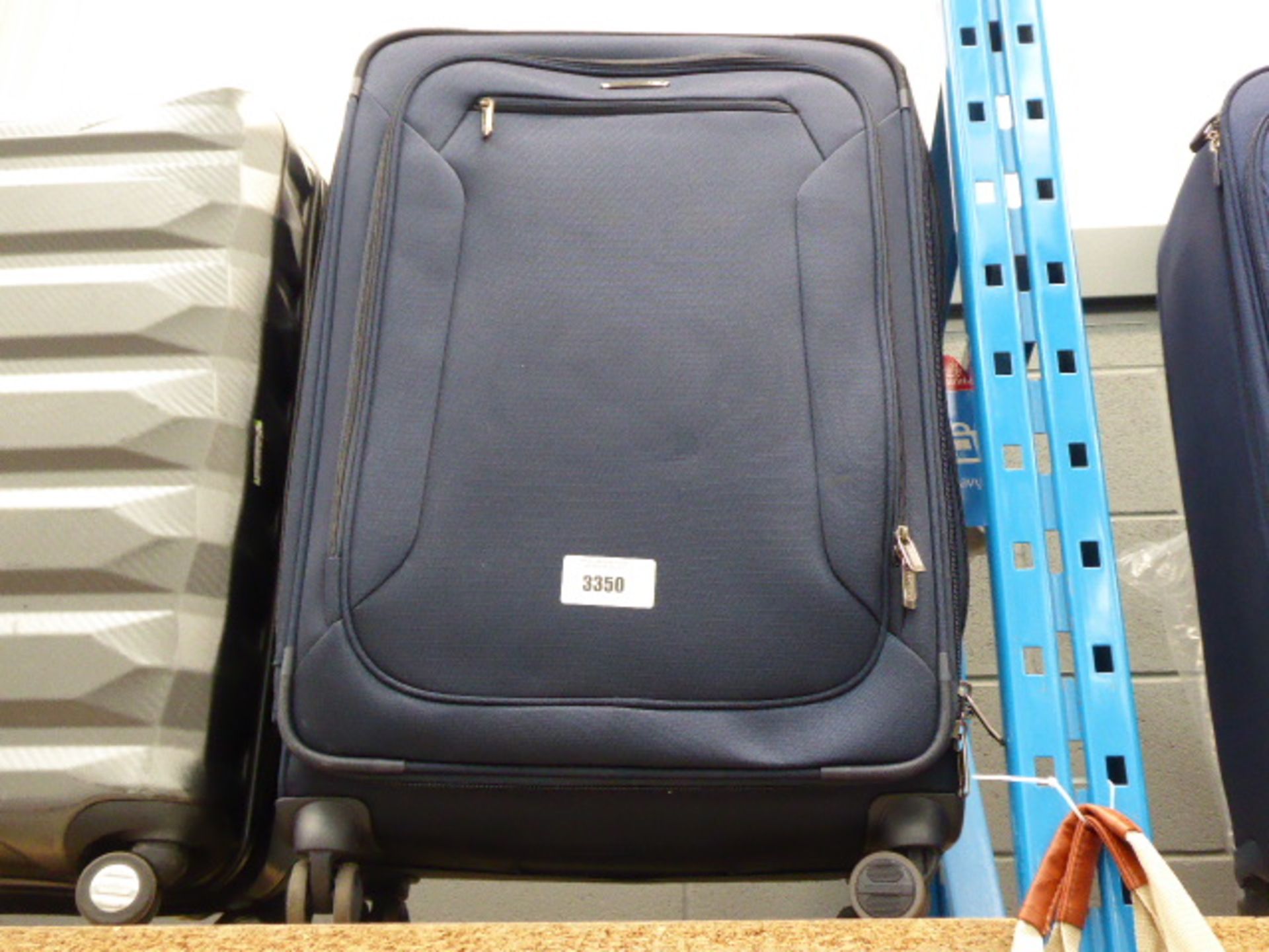 Dark blue two piece Samsonite fabric suitcase set