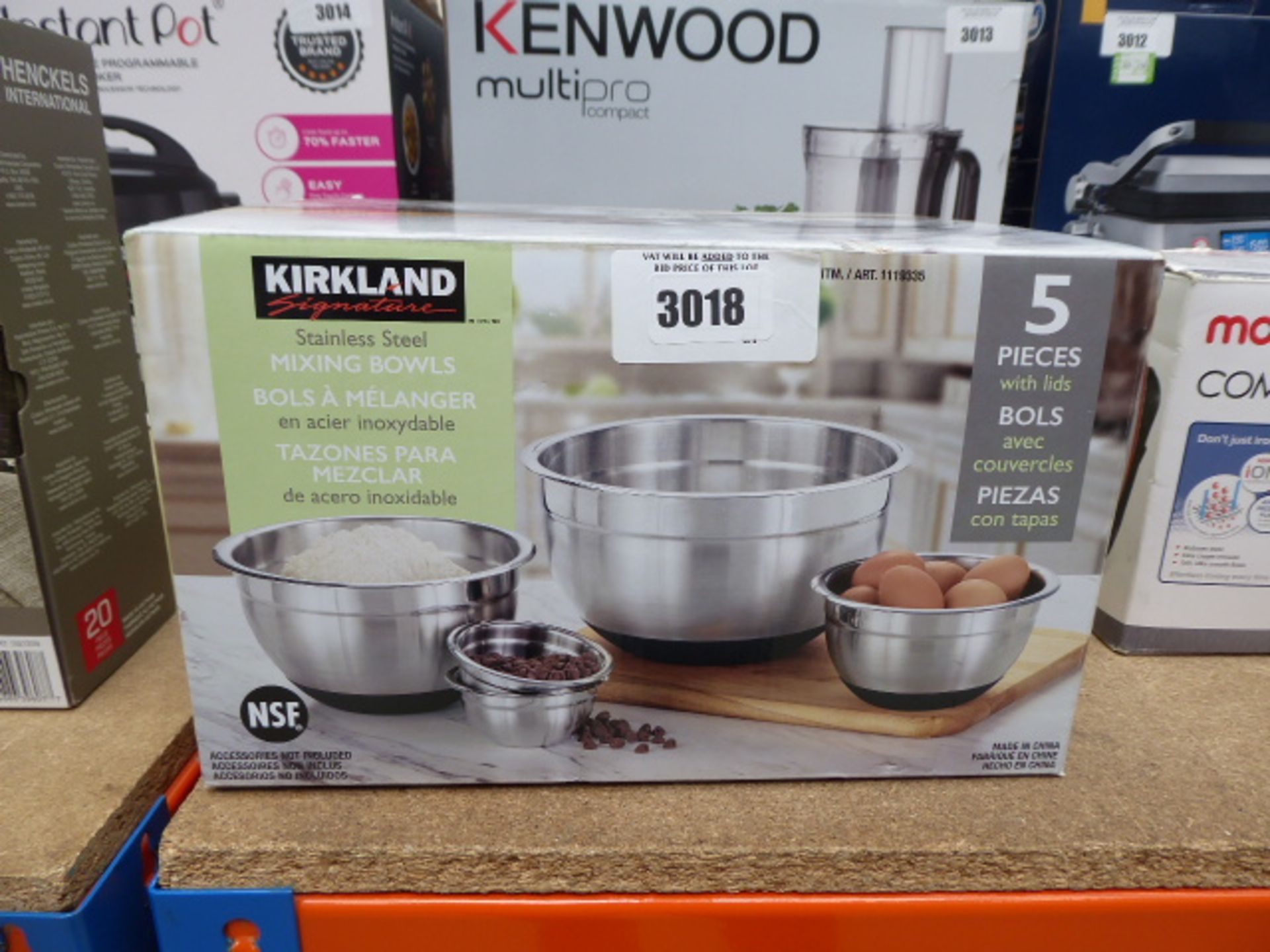 Kirkland mixing bowls plus Hercules International cutlery