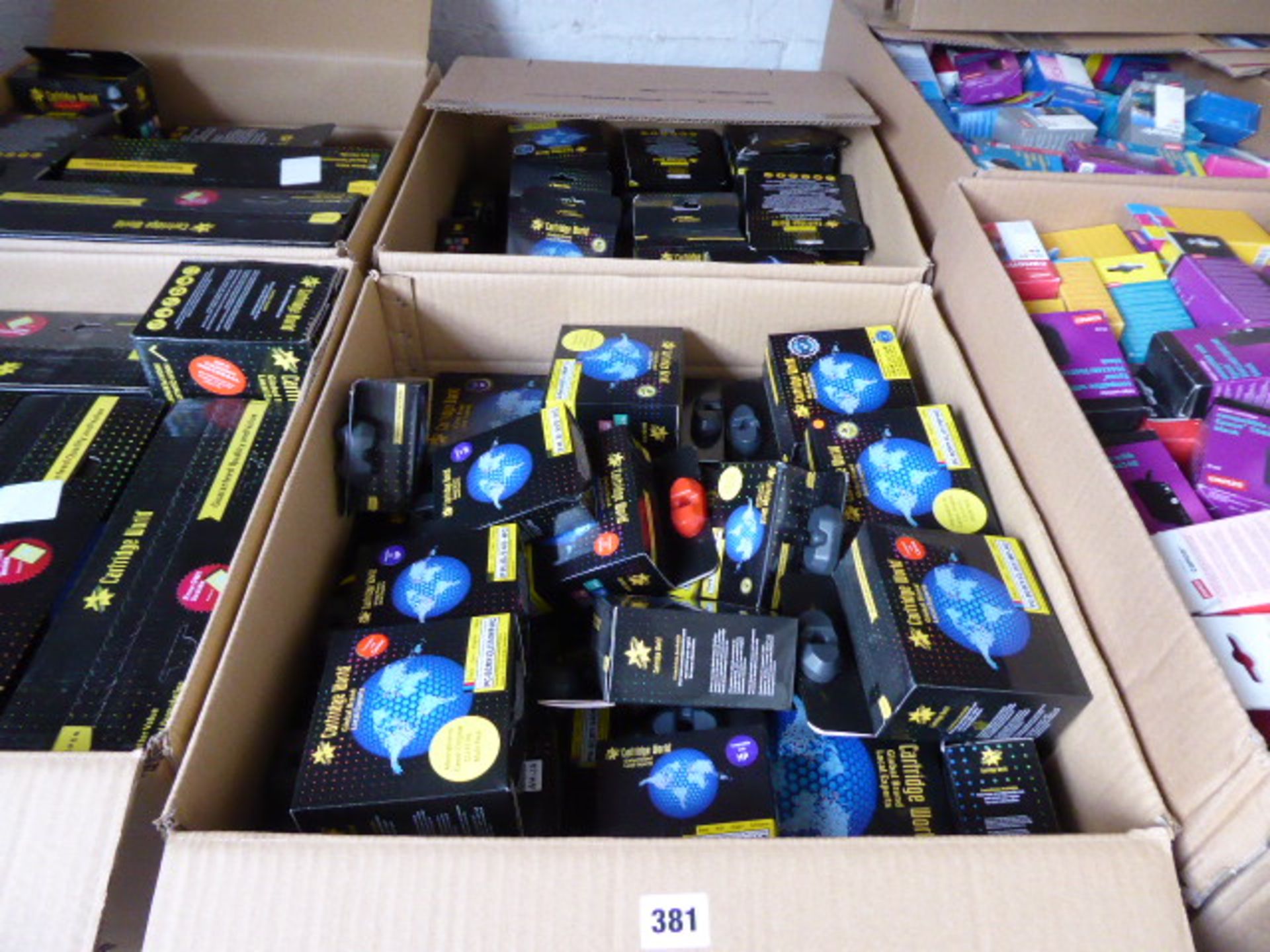 2 large boxes of mainly home printer ink