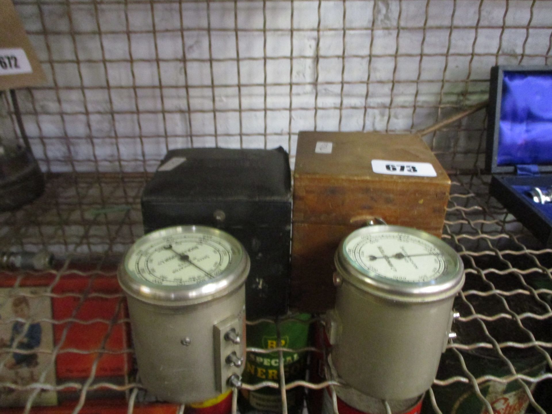 2 cased speed indicator dials by Buck & Hickman Ltd.
