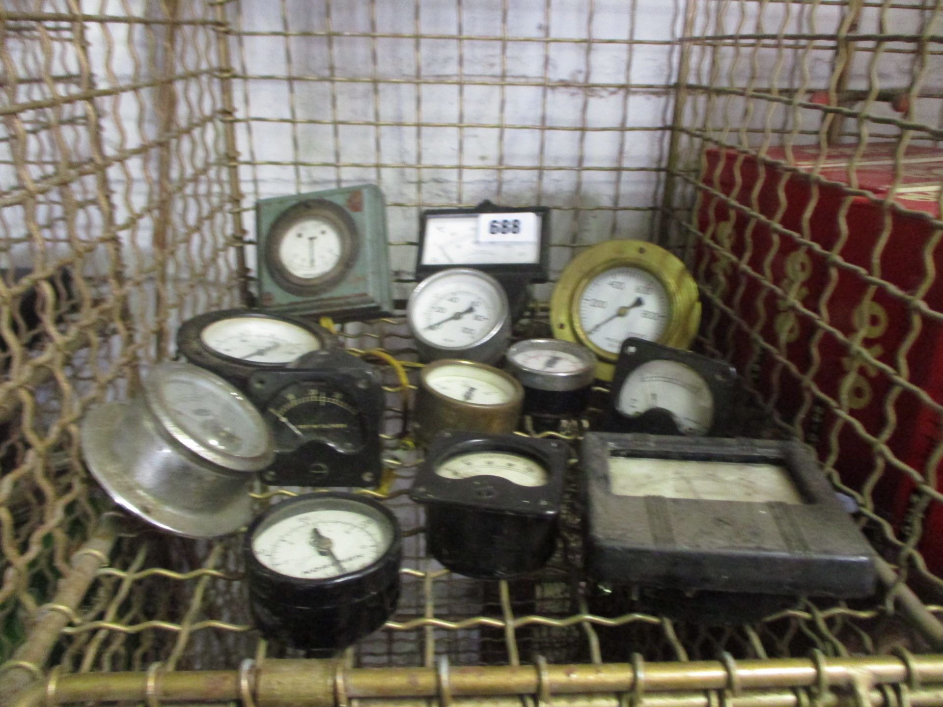 Collection of approx. 13 various meters and gauges