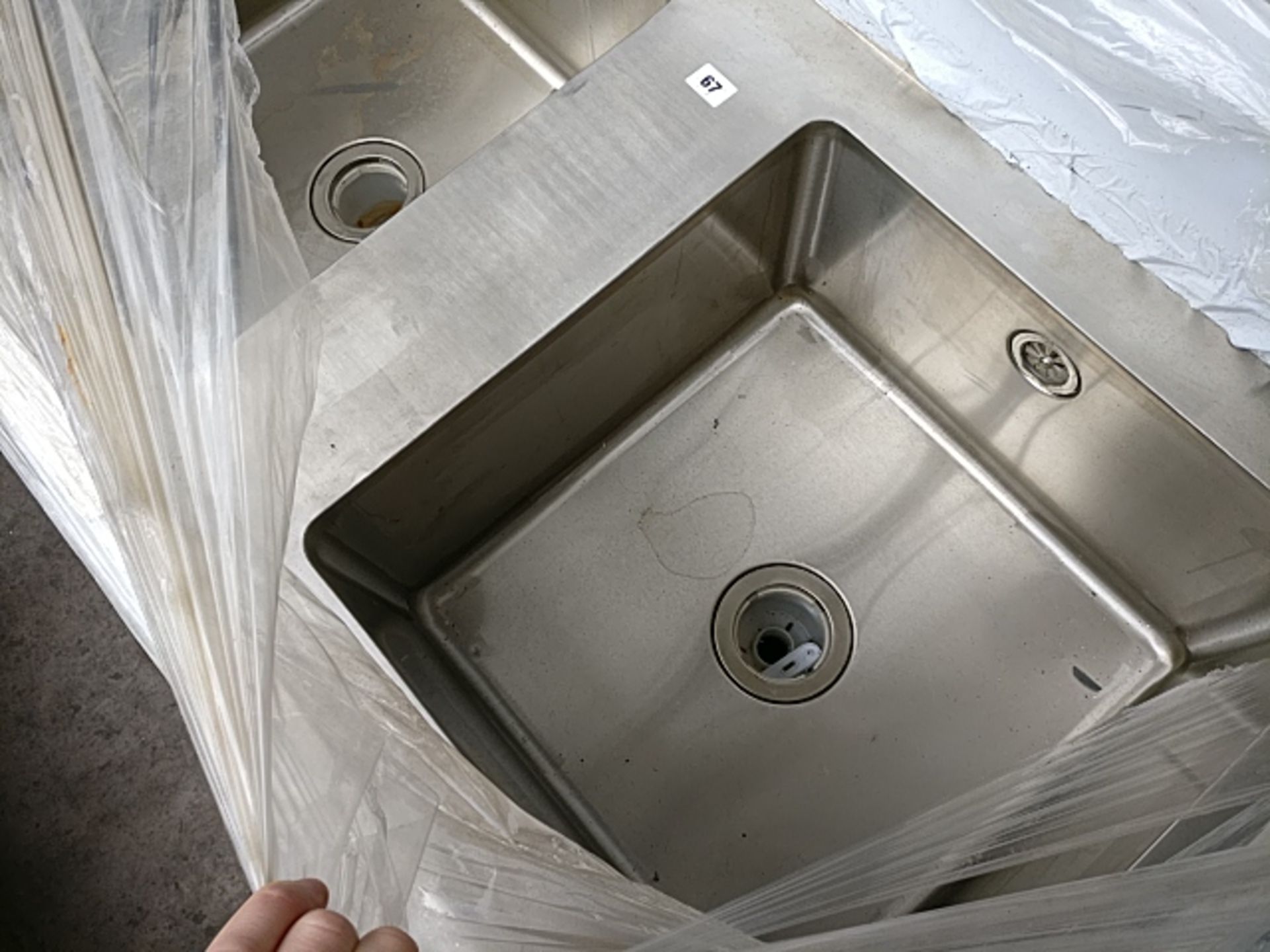120cm stainless steel double-bowl sink unit - Image 2 of 2