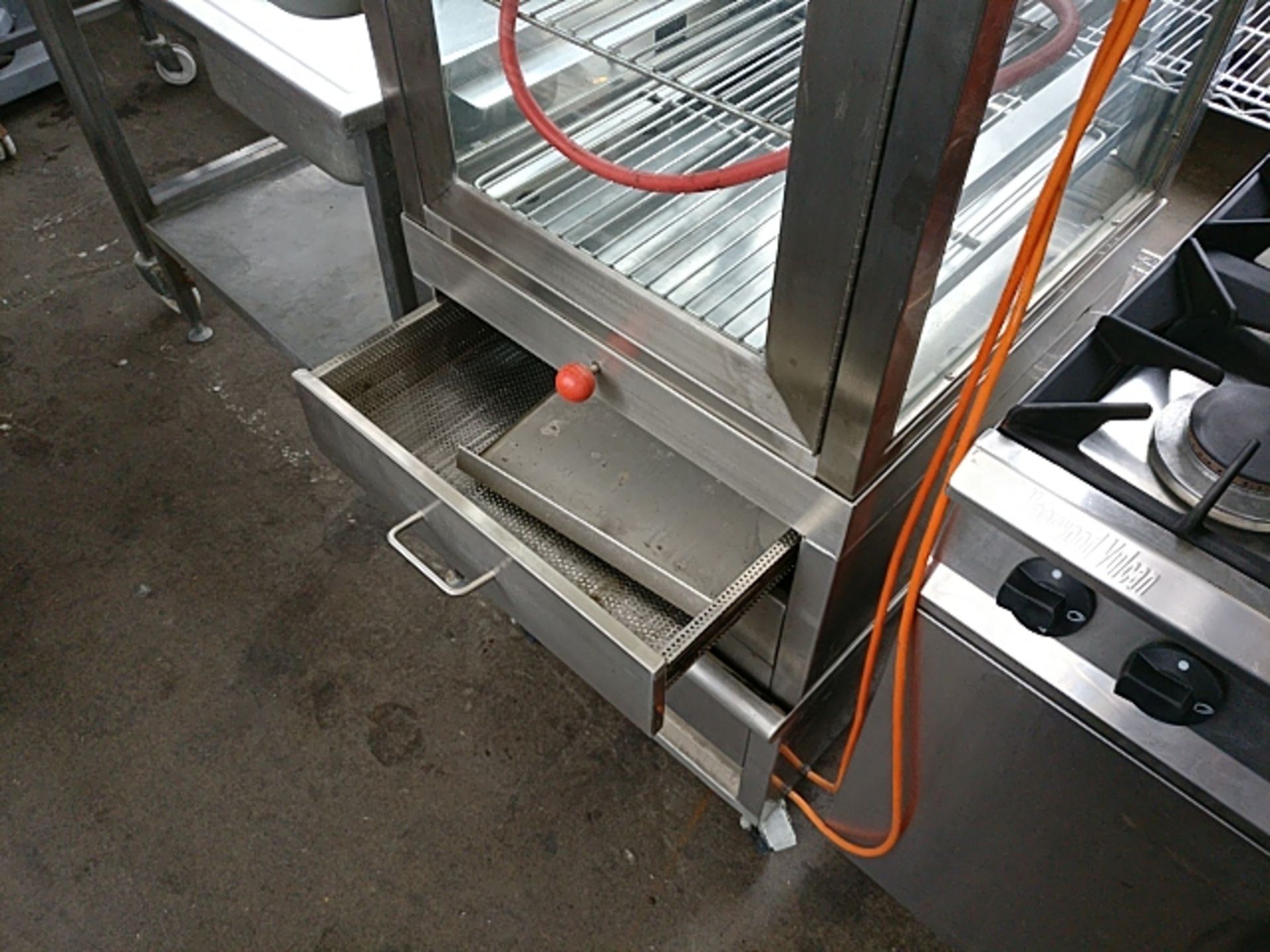 (2)60cm electric humidified hot food display on castors with holding drawers - Image 2 of 2