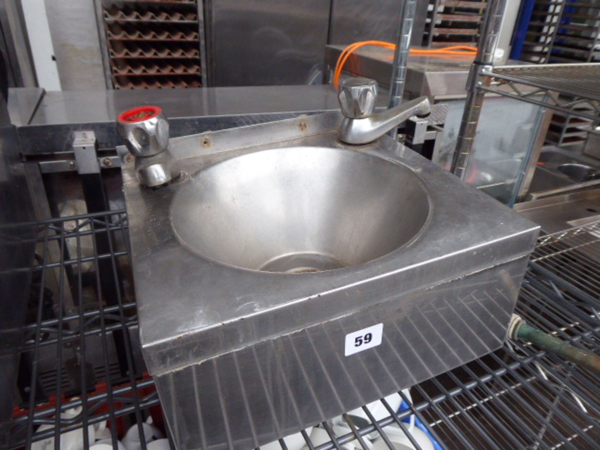 30cm stainless steel hand basin with tap set