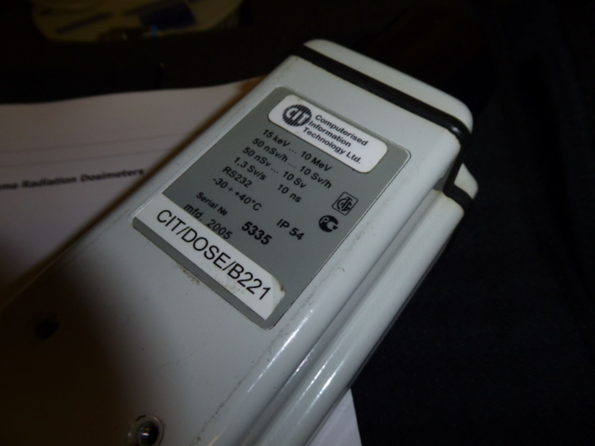 CIT AT1123 Dosimeter mobile X-Ray and gamma radiation dosimeter with accessories and protective case - Image 4 of 5