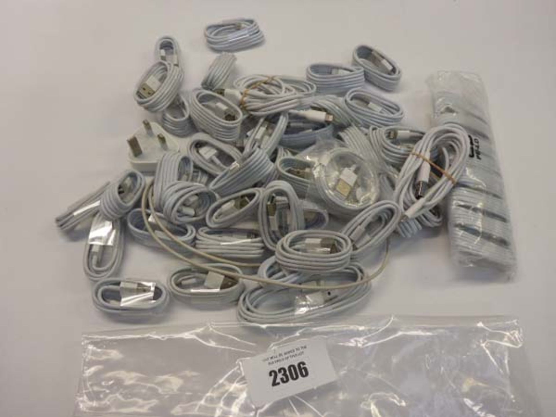 Bag containing quantity of lightning cables