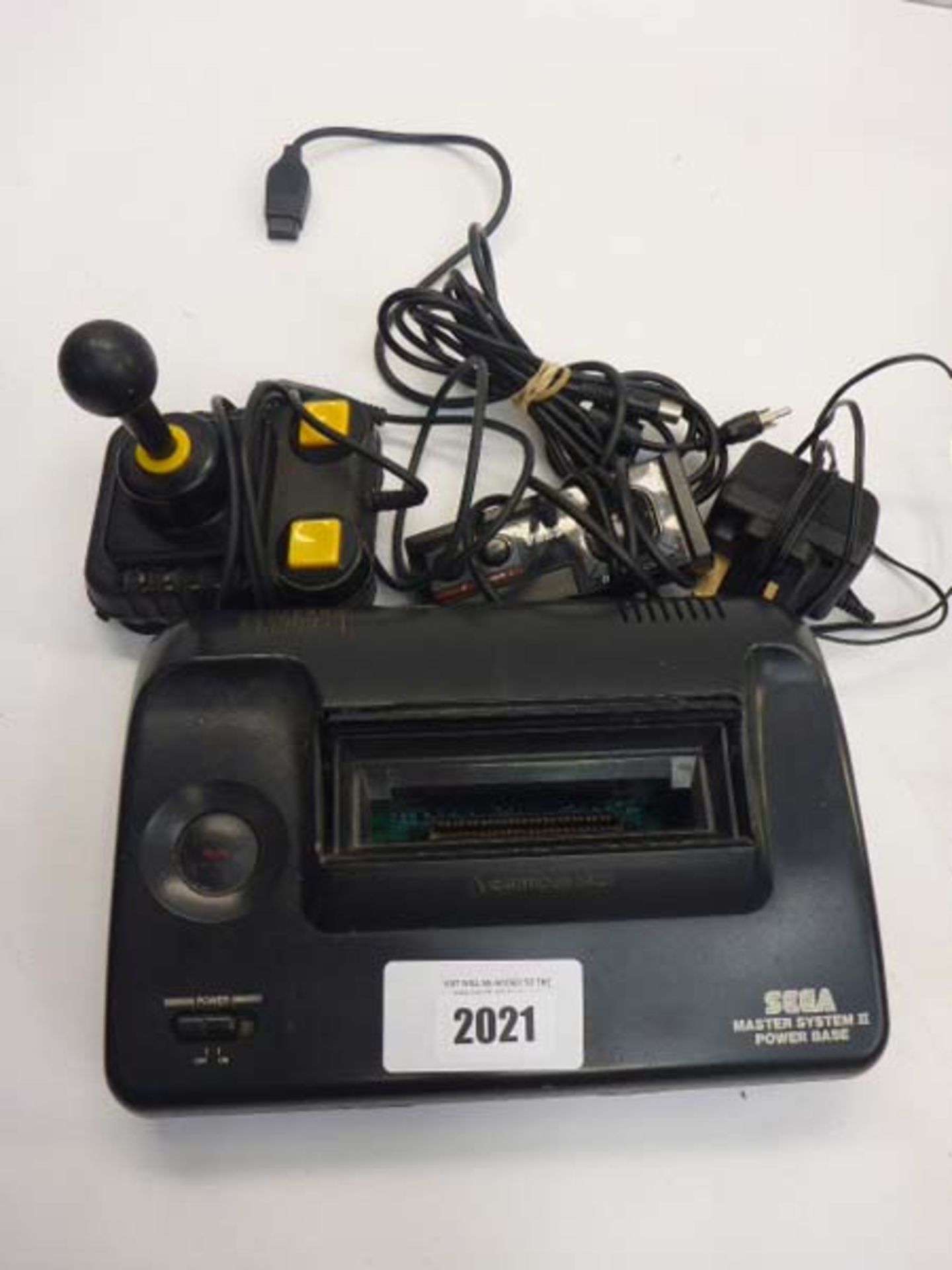 Sega Master System II power base with control, joystick and AD adapter