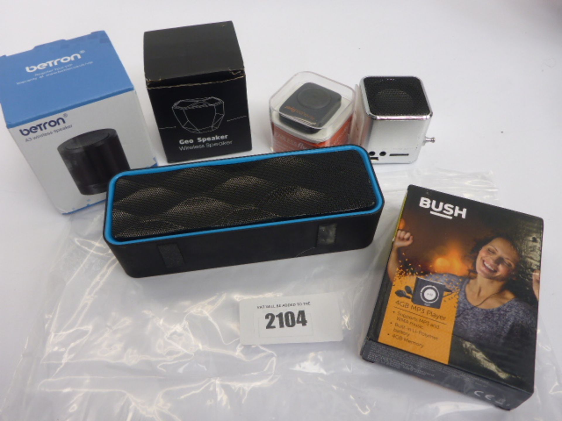 Quantity of wireless portable speakersand BUSH MP3 player