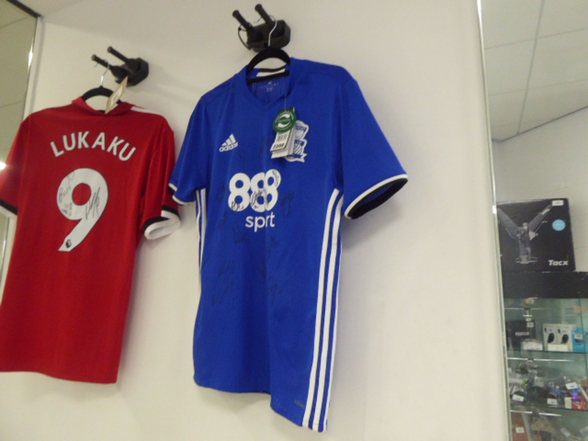 Birmingham City football club shirt bearing various signatures, signed, unverified