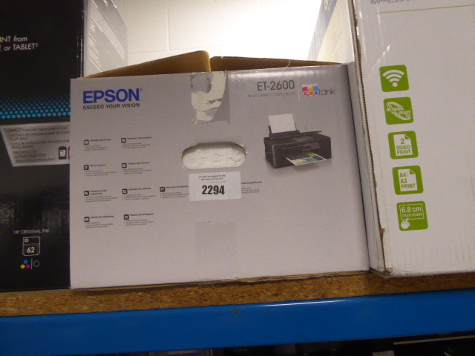 Epson ET2600 Ecotank printer in box