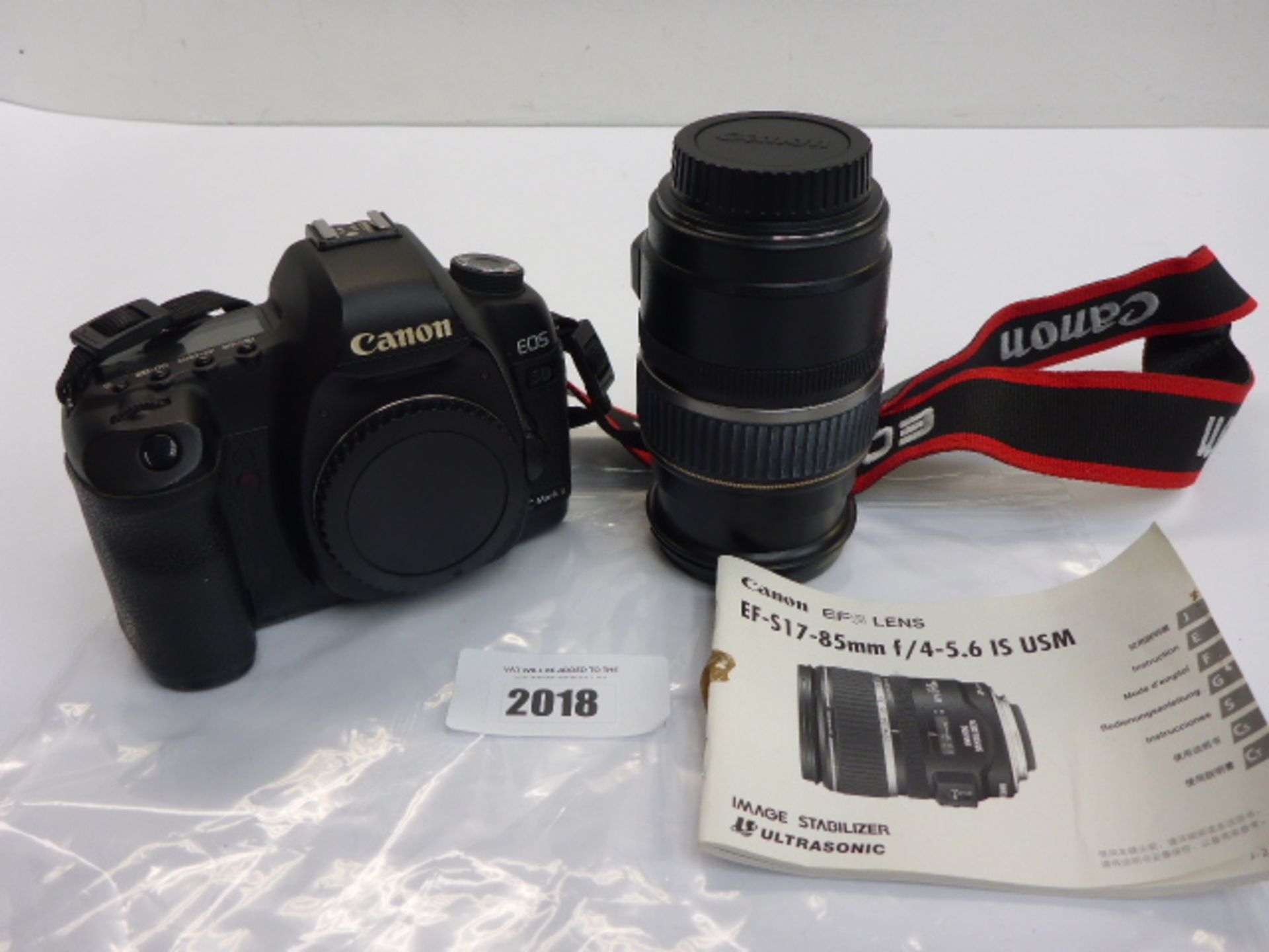Canon EOS 5D Mark II SLR camera with Canon EFS 17-85mm lens