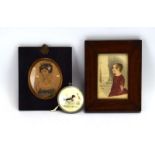 A 19th century miniature portrait depicting George Addison Duncan, 1849, painted by Joseph Mosely,