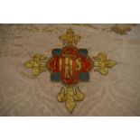 Two early 20th century embroidered altar cloths *By repute these were originally used in Christ's