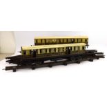 Two Bowman O gauge tinplate '10152' passenger coaches,