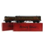 Two Hornby gauge clockwork Metropolitan 'C' Coaches,