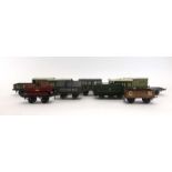 Twelve items of Hornby and other O gauge rolling stock including a Shell wagon and others (12)