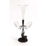 A silver plated epergne,