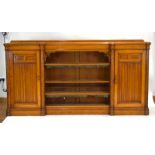 A Victorian oak bookcase,