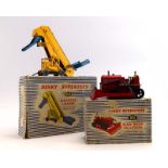 Two Dinky Supertoys models: 961 Blaw Knox bulldozer and 964 elevator loader,