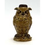 A William Whiteley lamp base in the form of an owl, h.