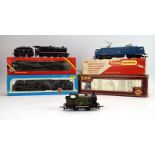 Four OO gauge loco's: Tri-ang Hornby R753 E3001 bo-bo electric, Hornby Railways 'Electra' 27000,