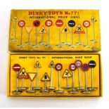 A set of Dinky 771 International road signs,
