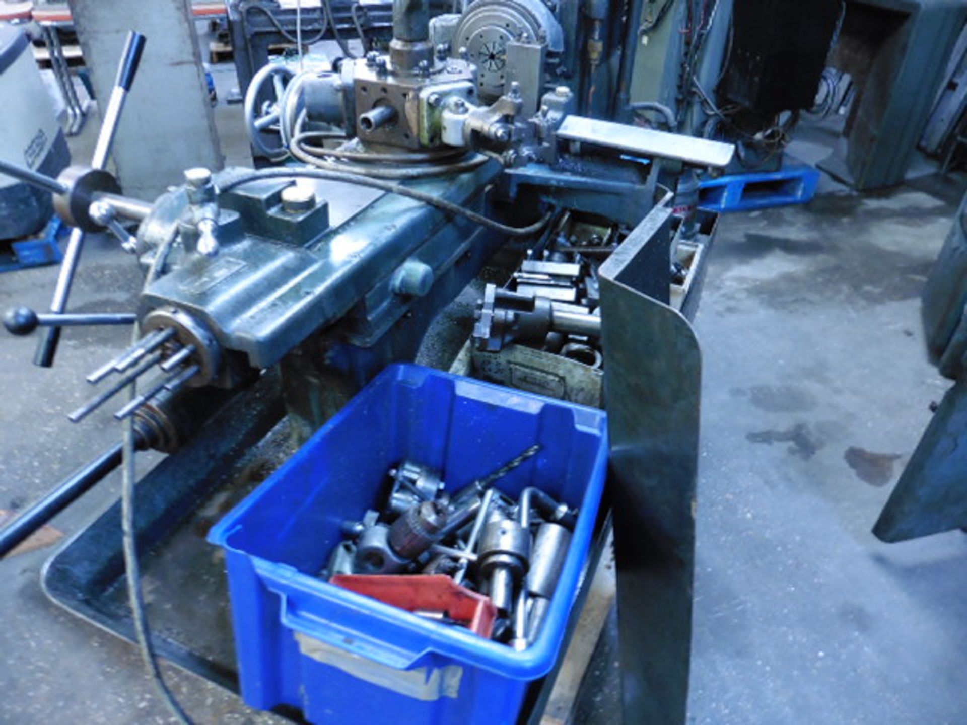 Herbert BSA Ltd. 2D capstone lathe with 4 trays of assorted collets, tooling, accessories and - Image 2 of 2