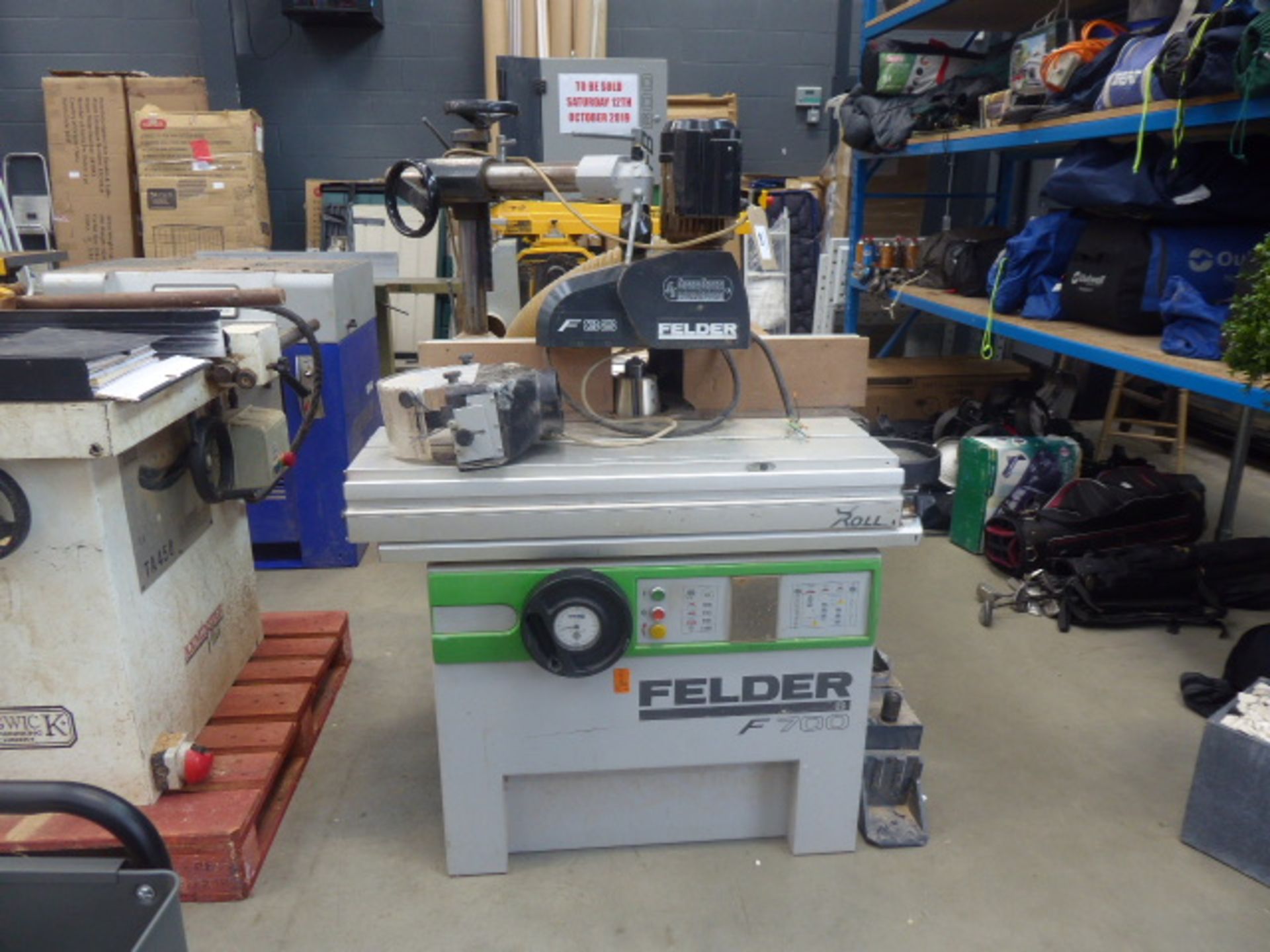 Felder F 700 Z/03 spindle moulder with sliding table and power feed Year: 2006 Serial Number: 422.