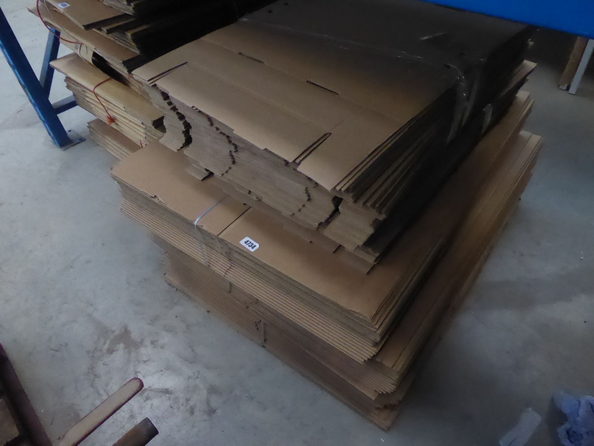 2 stacks of cardboard boxes
