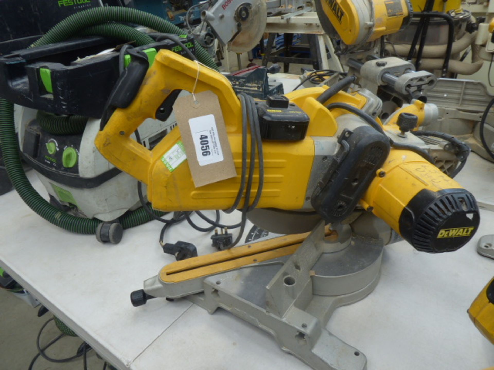 DeWalt DWS7085 sliding compound mitre saw single phase electric.