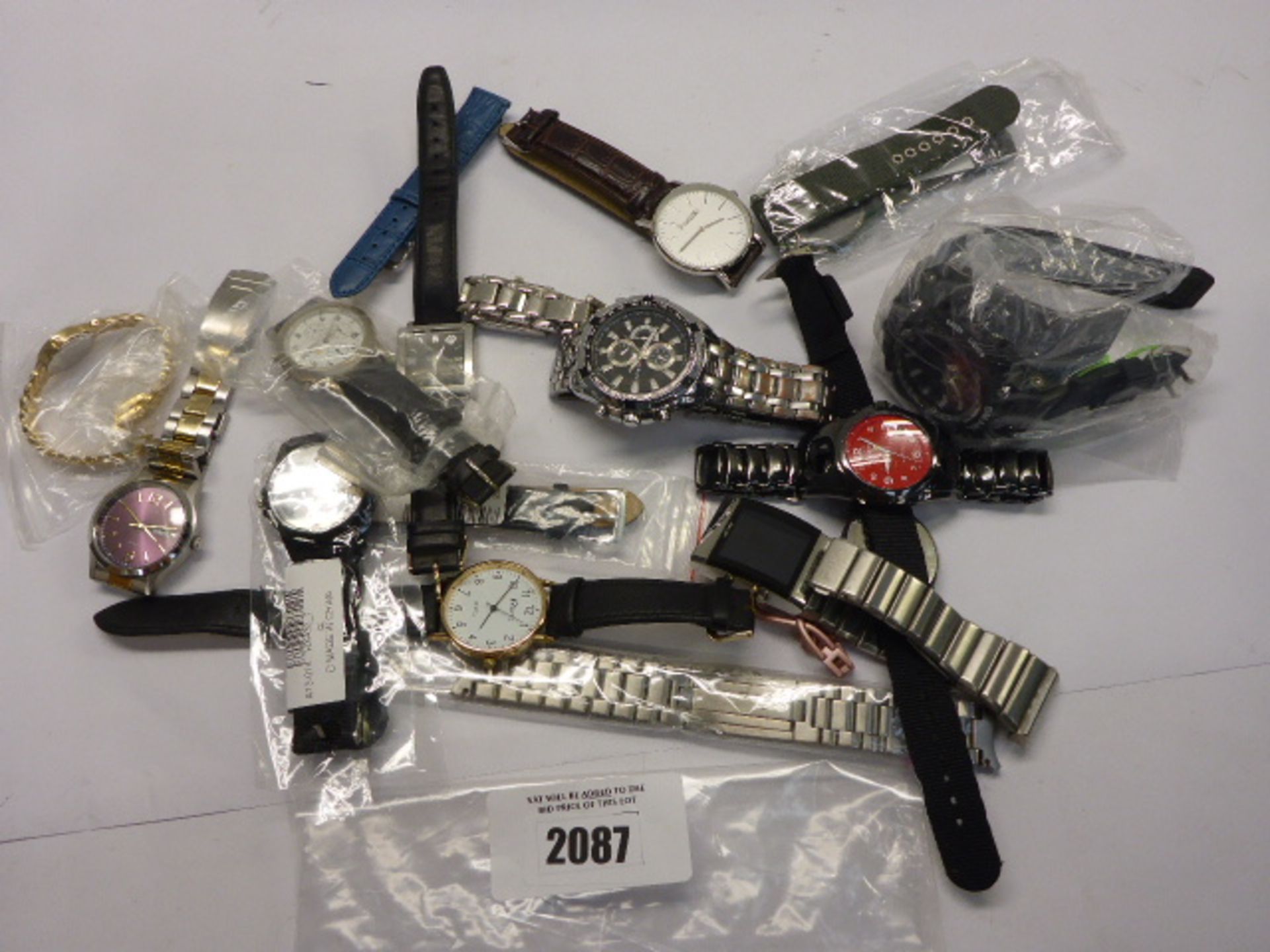 Quantity of various wristwatches; Sekonda, Emporio Armani, Seiko, Alpine, Curren, and others