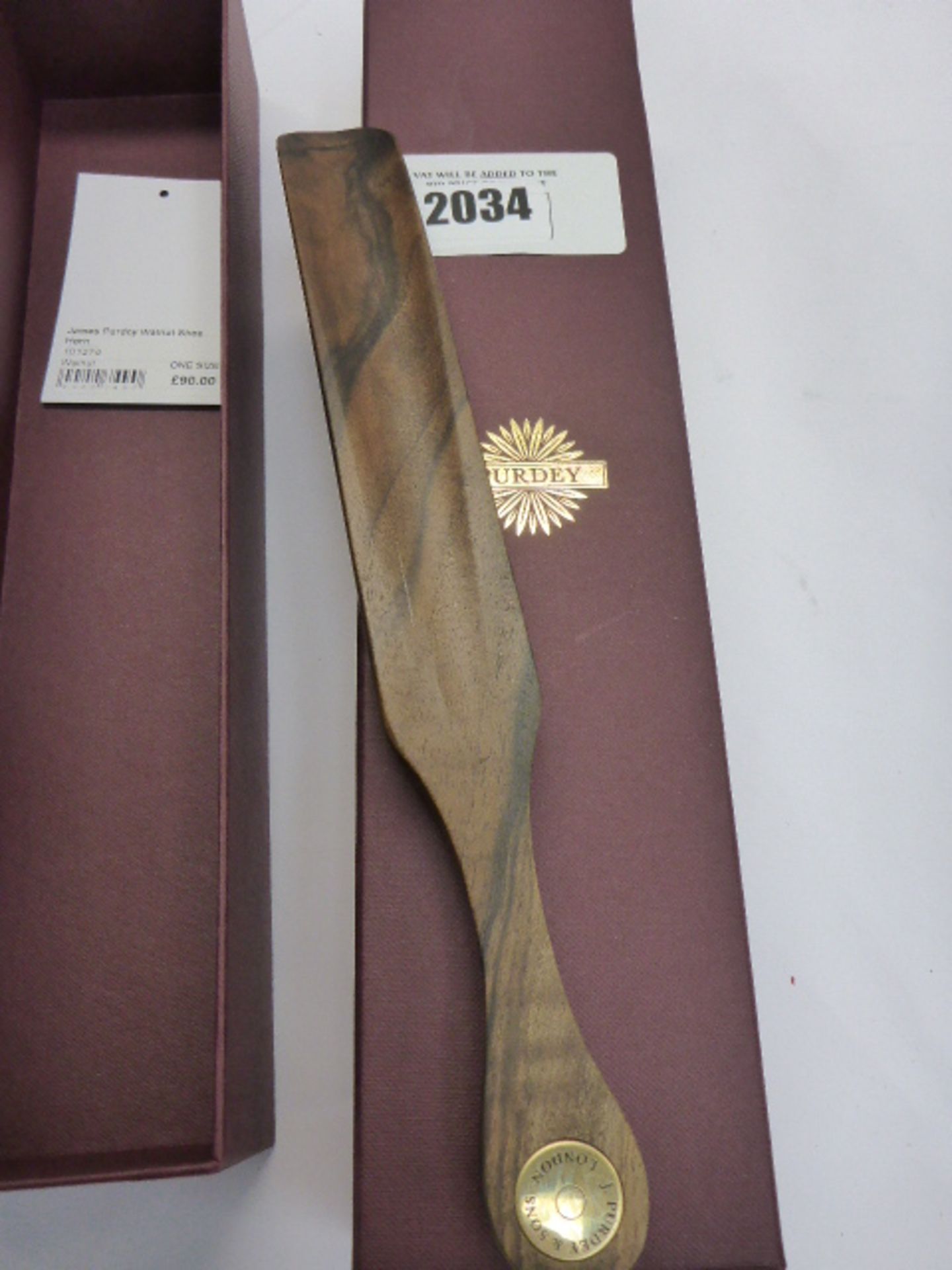 Purdey Walnut shoe horn