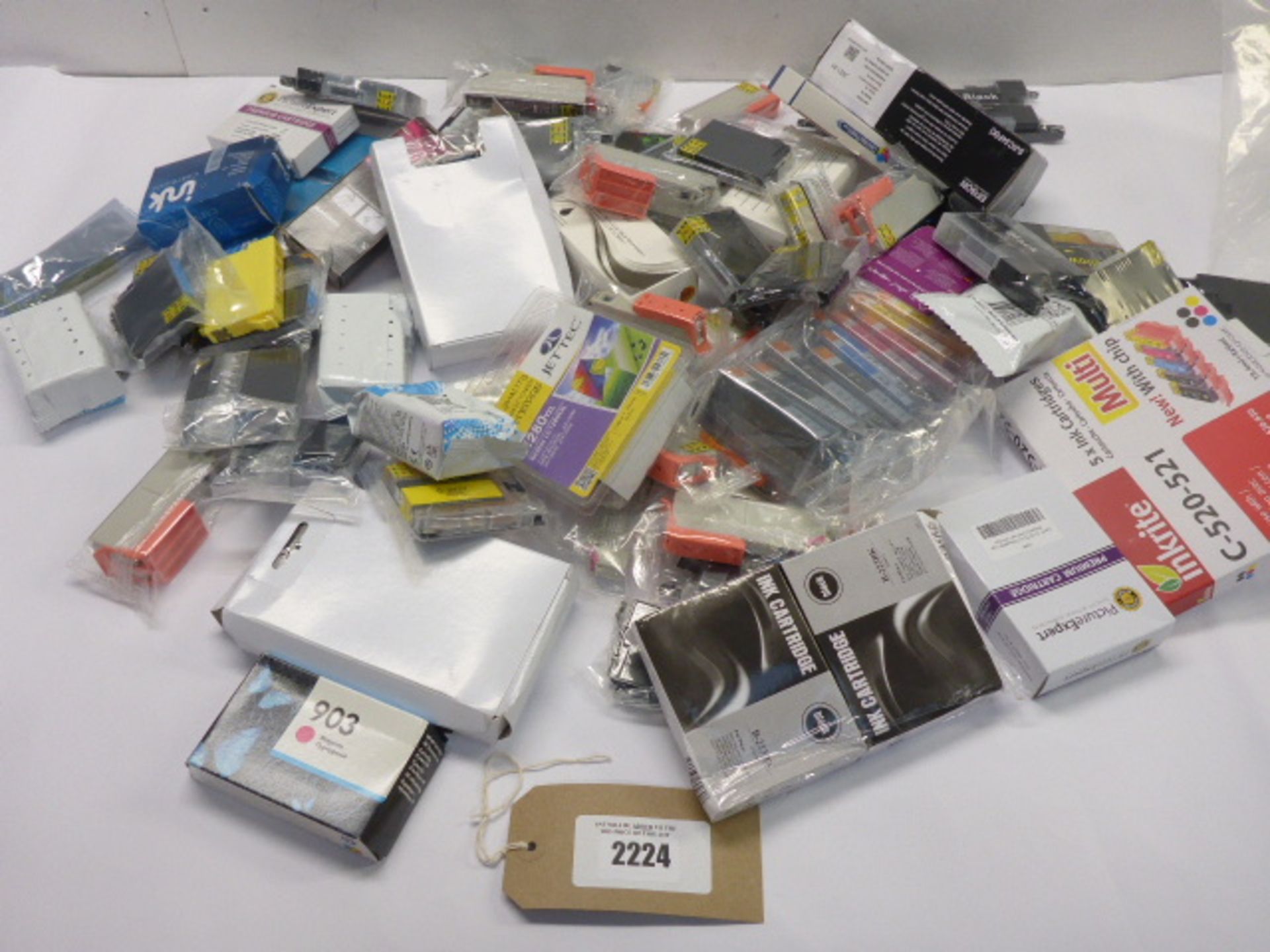 Bag containing quantity of various printer ink cartridges