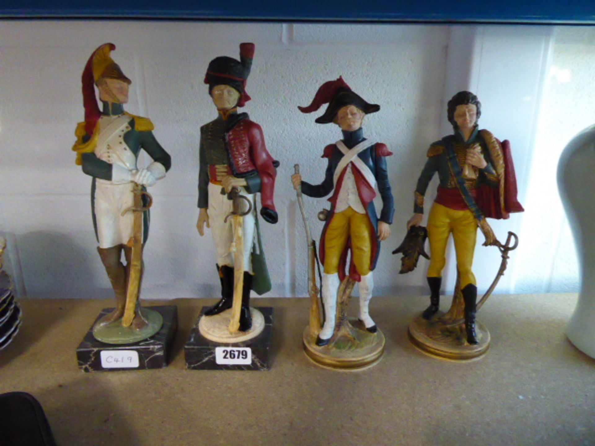 4 various military figures