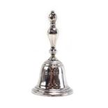 A George IV silver table bell, (?)John Angell, London 1822, h. 11.5 cm, 5.