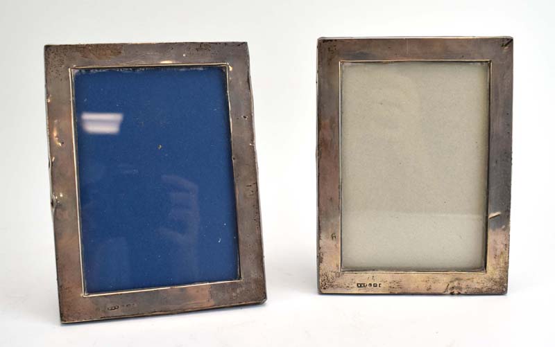Four rectangular silver photograph frames, various dates and makers, max h. 16. - Image 2 of 2