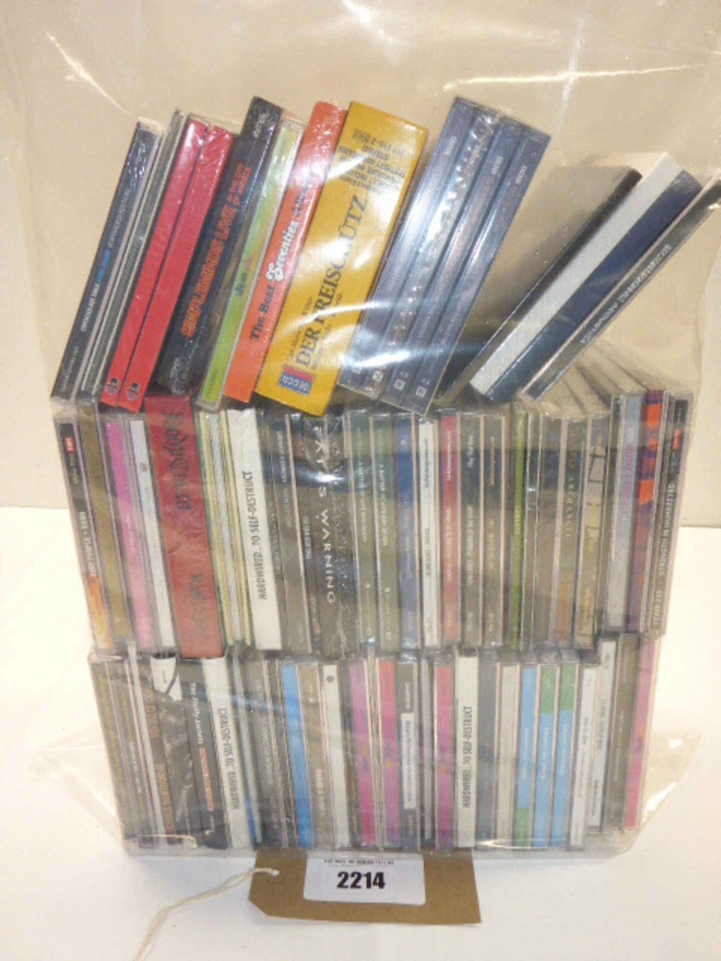 Bag containing quantity of various music CD albums