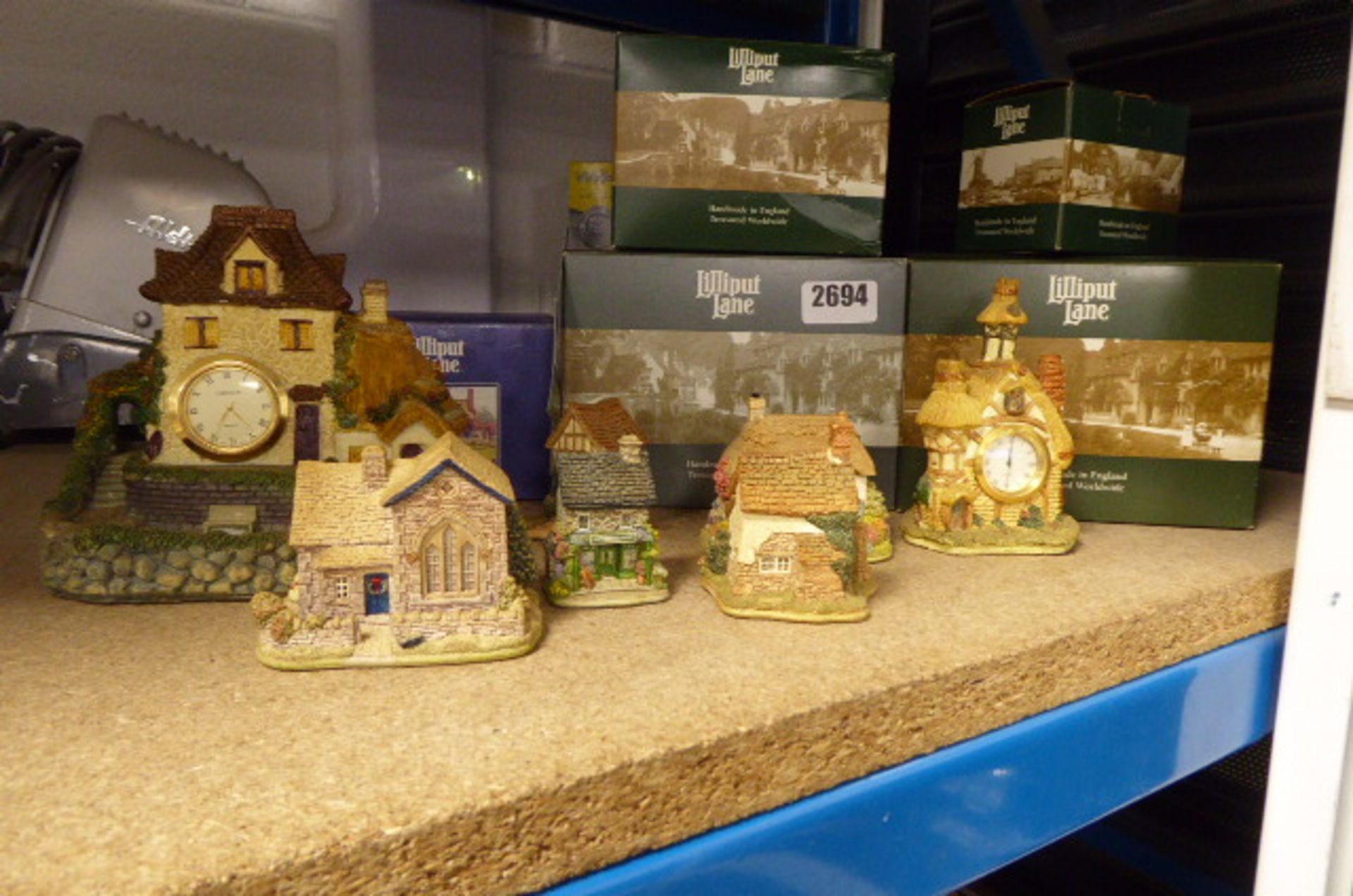 Selection of Lilliput Lane models inc. 1 with Lincoln clock