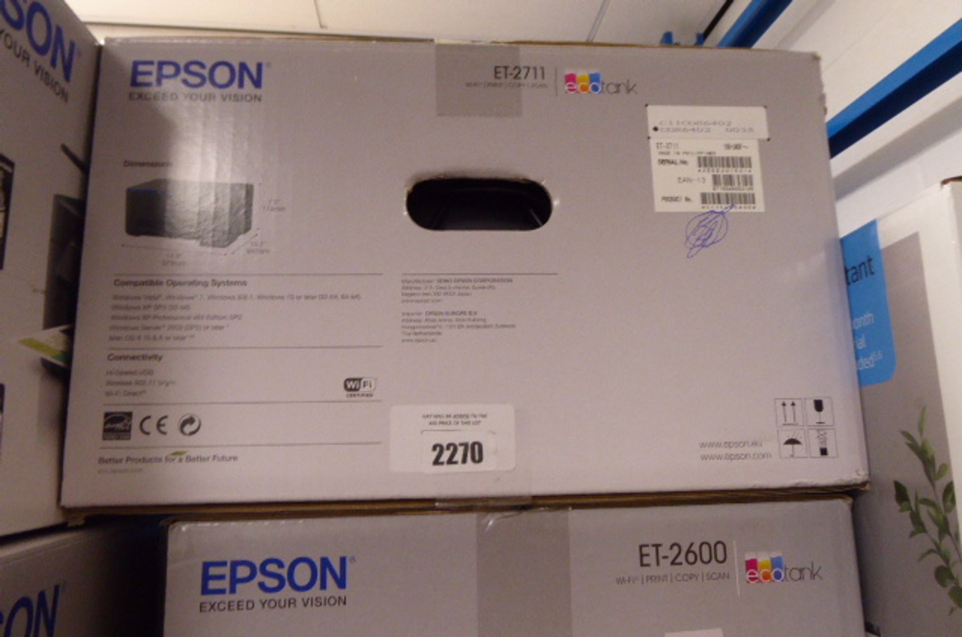 Epsom Eco tank ET2711 printer in box