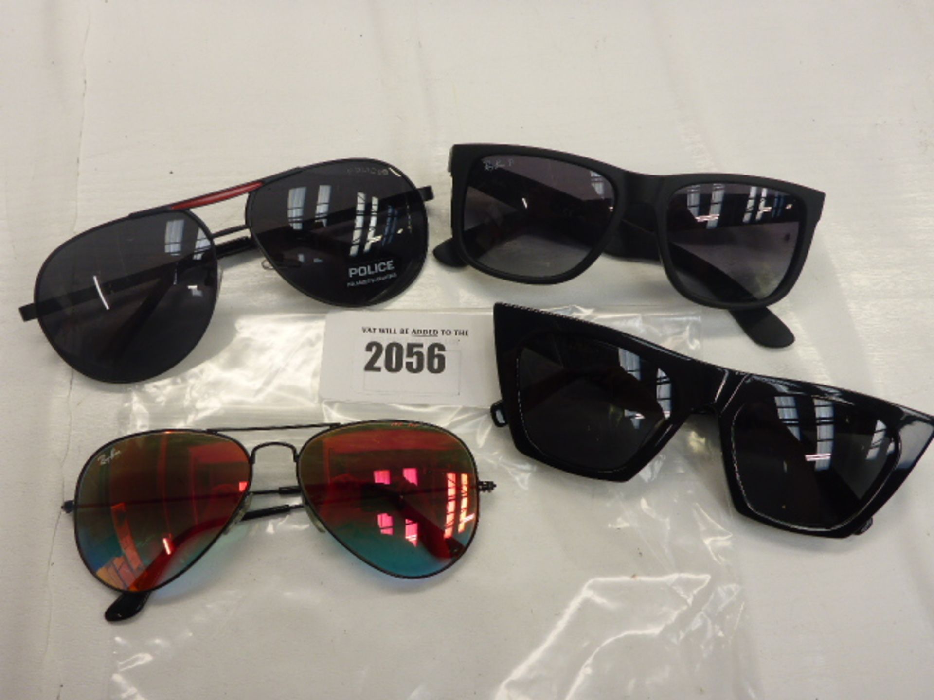 4 pairs of sunglasses, 2x Ray-Ban, Police and Celine Paris