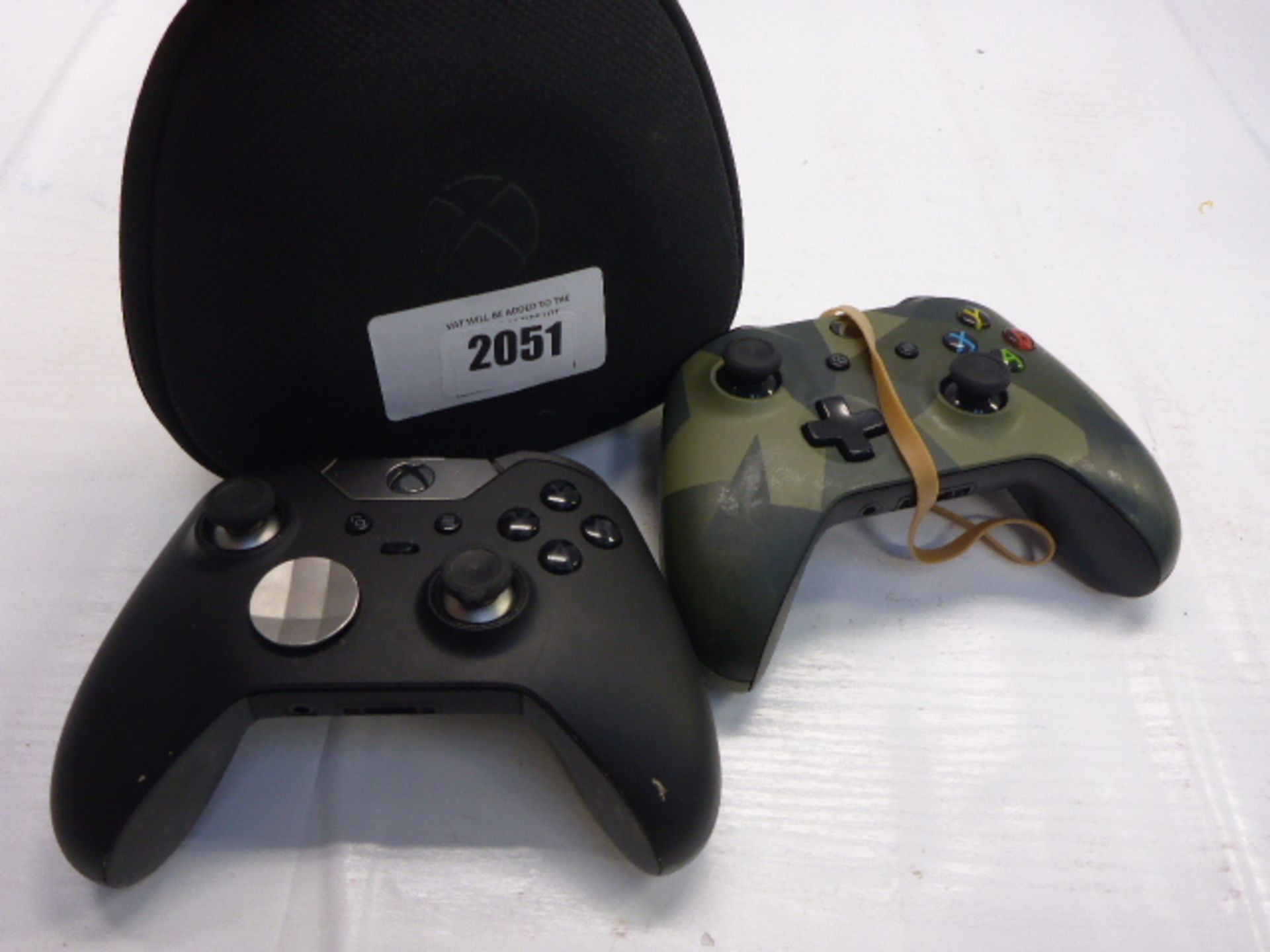 Xbox One Elite Controller in case and Xbox One controller
