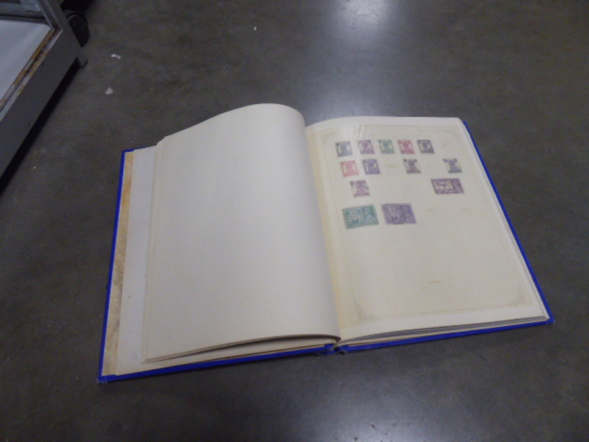 Blue stamp stockbook album and various South African and African stamps