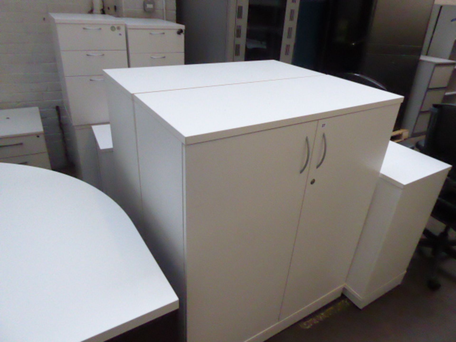 2 100cm wide by 120cm tall 2 door stationary cabinets