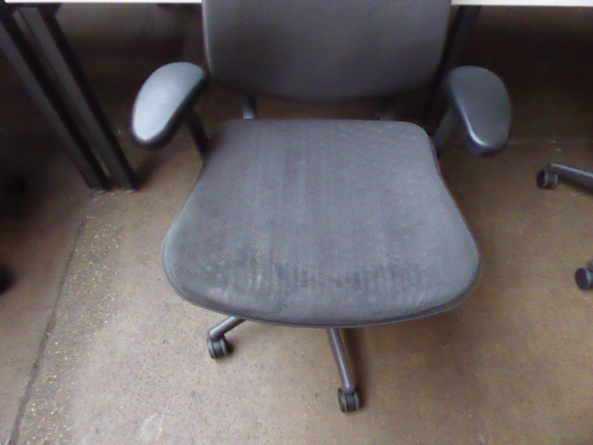 A Herman Miller Celle charcoal cloth swivel armchair - Image 2 of 3