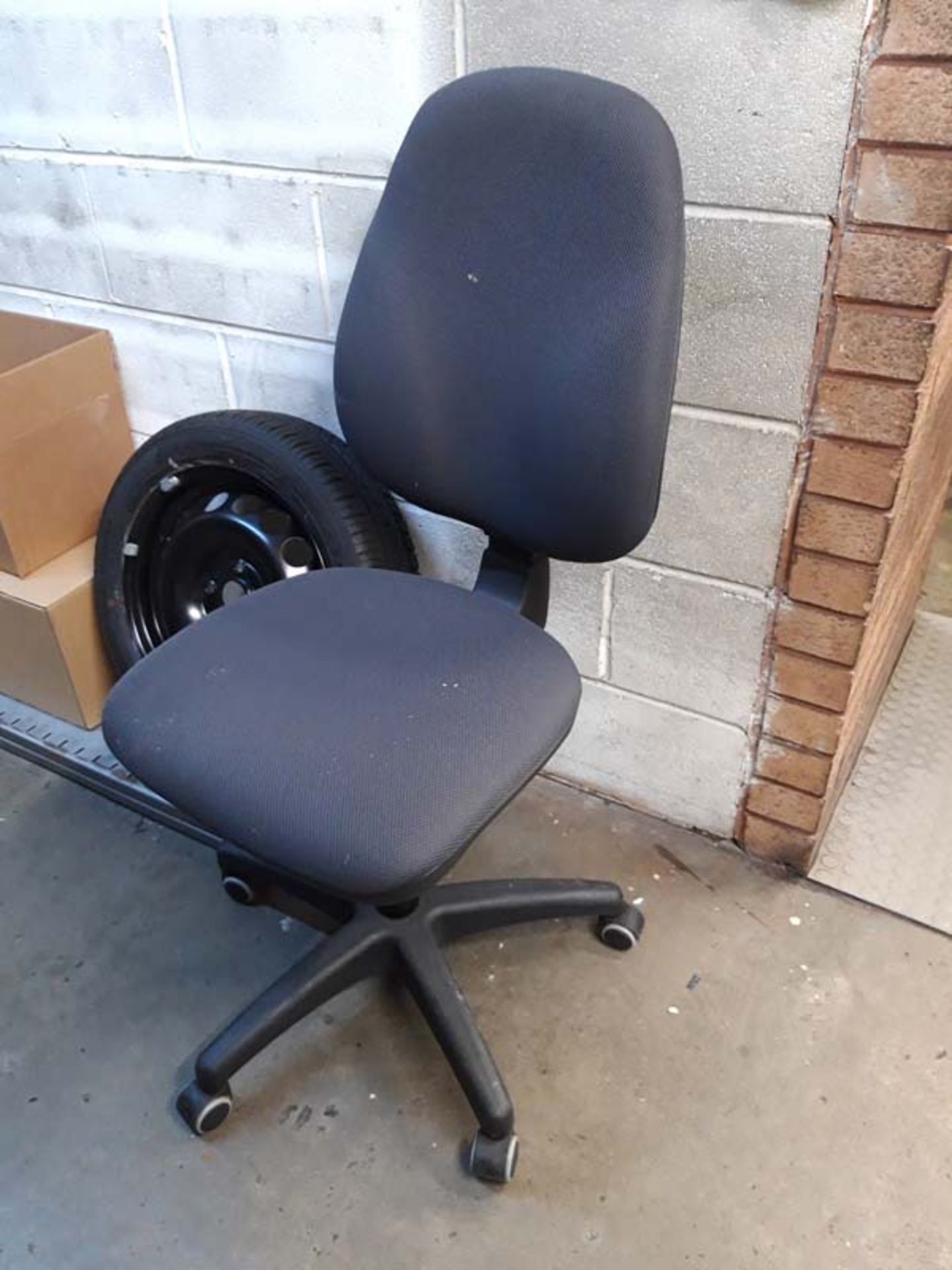 Service department office and parts room contents to include, 2 black desks with hanging - Image 5 of 5